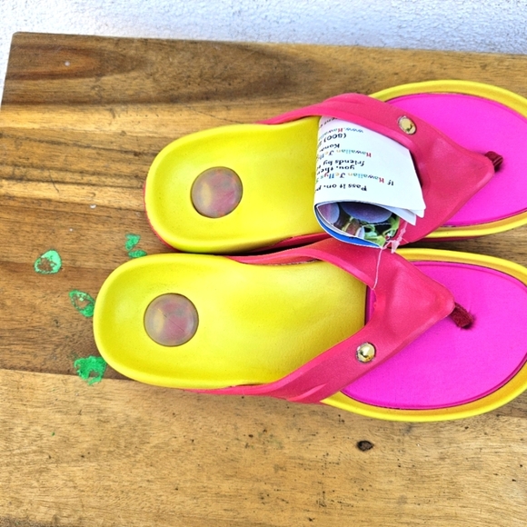 Hawaiian Jellys Ultra Comfort Mango Fruit Unisex  Sandals Women's Size 8 - Picture 9 of 15